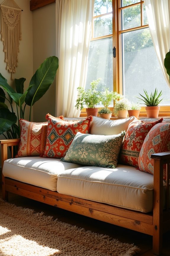 bohemian style decorative cushions