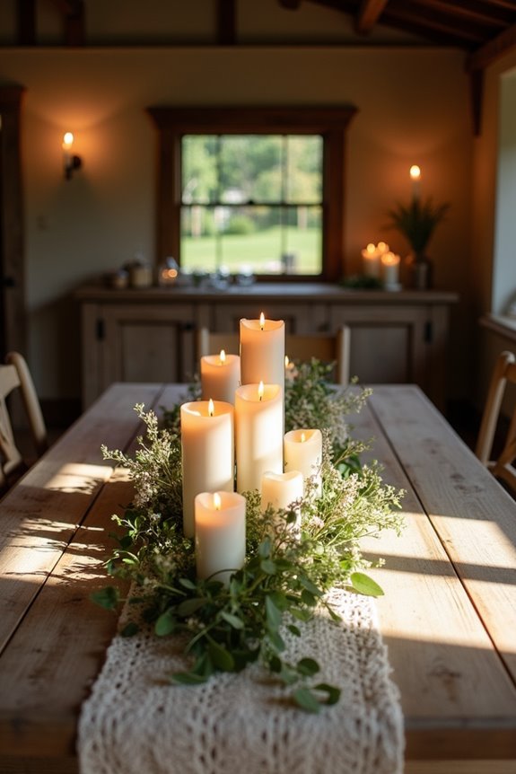 candle lighting for atmosphere