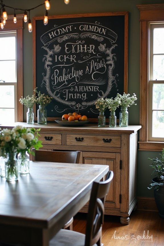 chalkboard creativity and signage