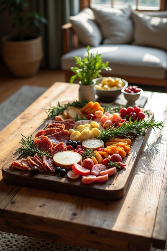 charming rustic food arrangement