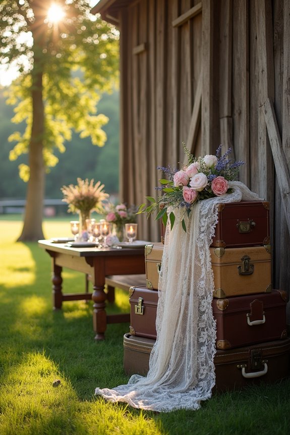 charming vintage suitcase decor