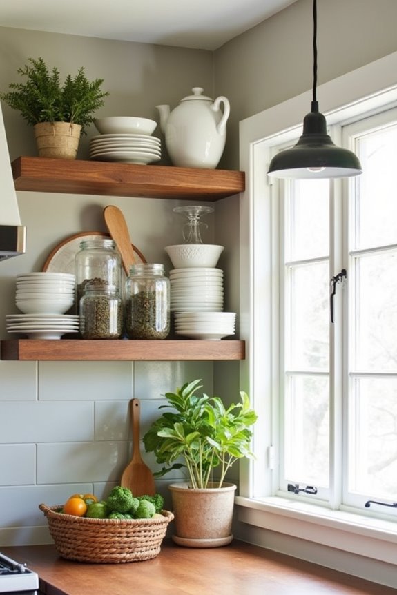 choose open kitchen shelves