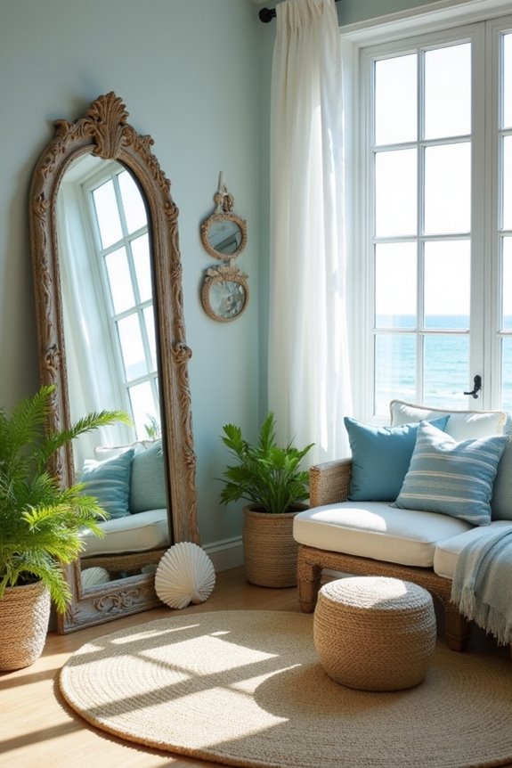 coastal themed decorative mirrors