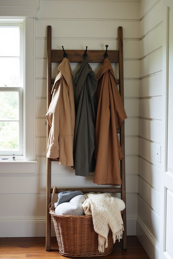 coat hooks for ladders