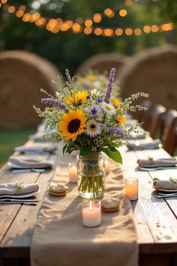 colorful floral arrangements displayed