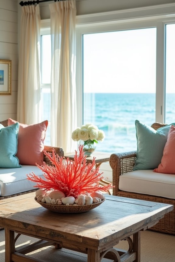 coral accent for design