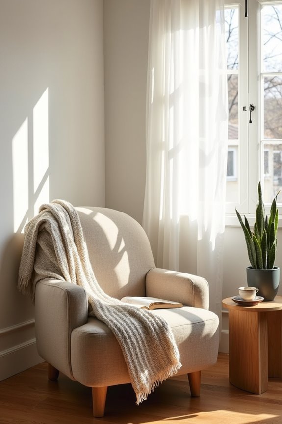 cozy reading corner setup