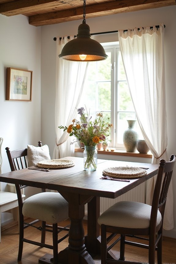 cozy rustic eating space