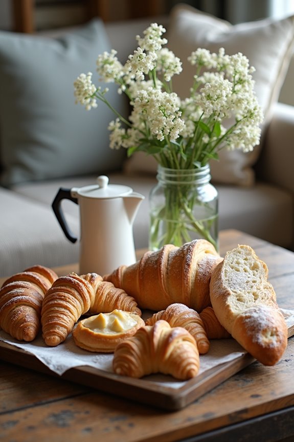 deliciously arranged baked treats