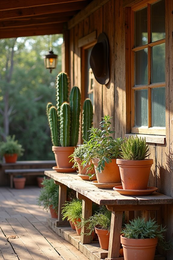 desert plants in containers