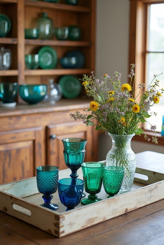 elegant antique glass showcases