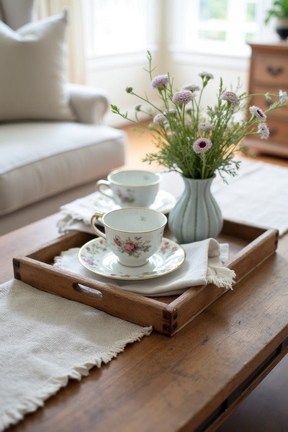 graceful porcelain serving tray