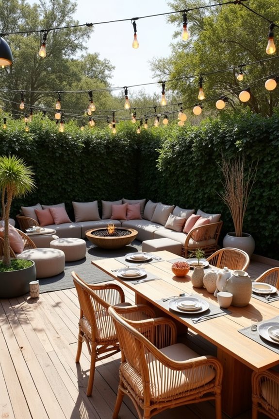 inviting outdoor entertainment areas