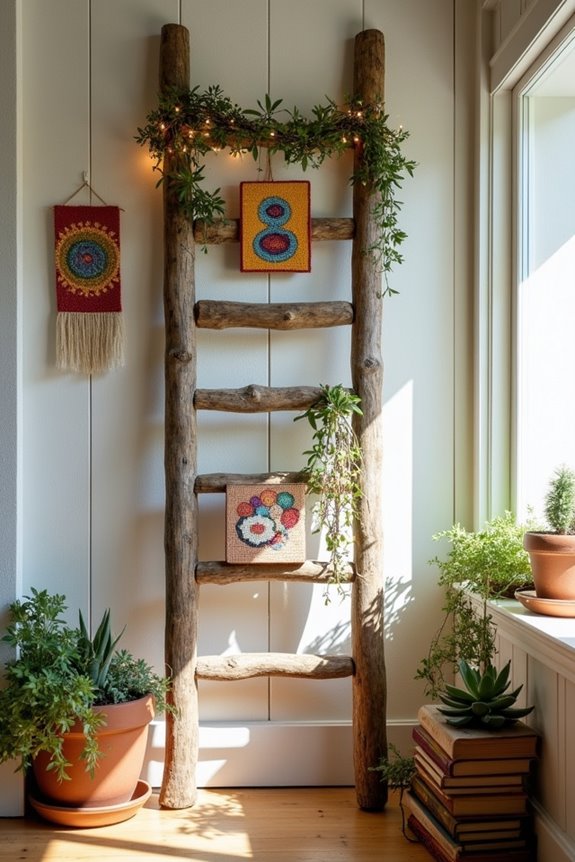 ladder wall art showcase