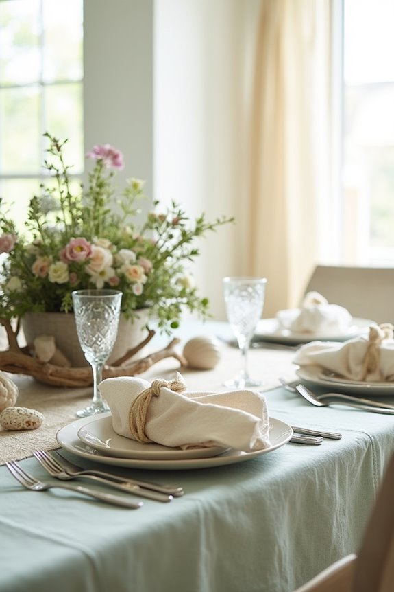 linen enhances table decor