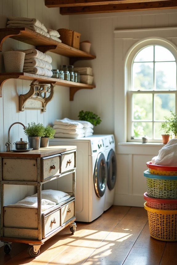 mobile laundry transport carts