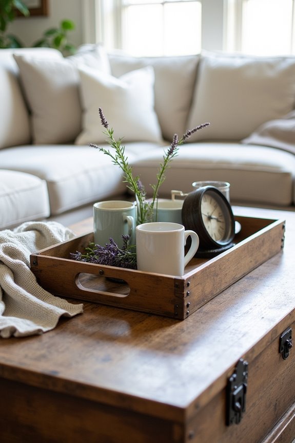 repurposed trunks as trays