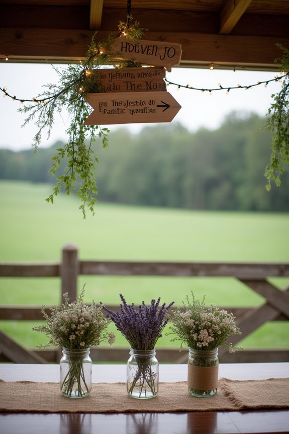 rustic agricultural themed signs