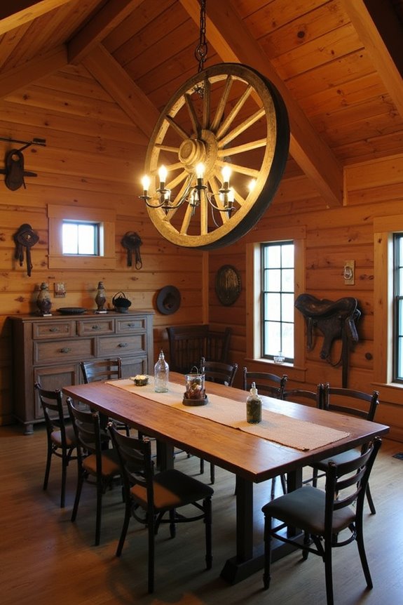 rustic circular light fixtures