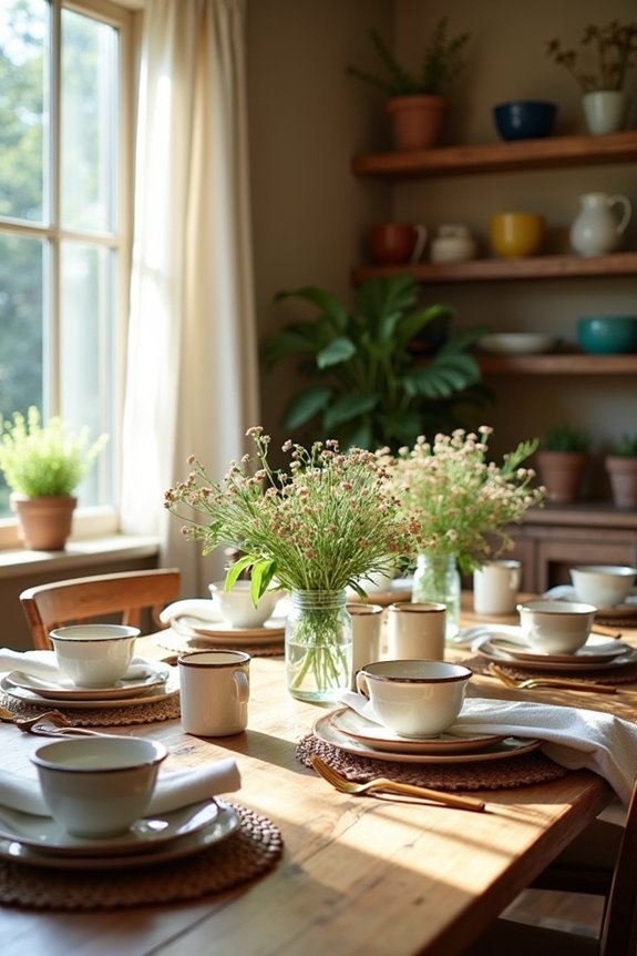 rustic dining tableware essentials