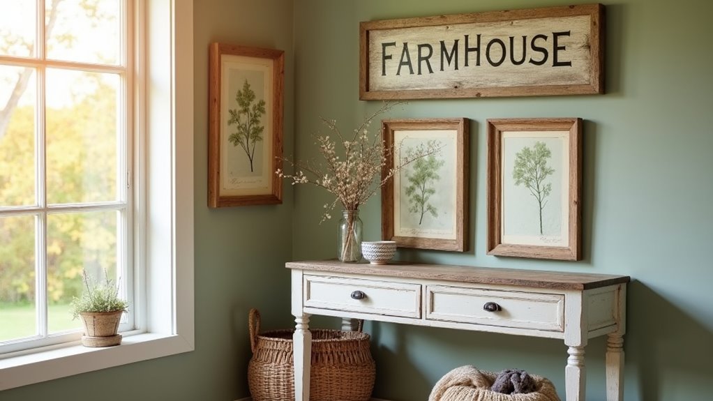 rustic farmhouse artwork display