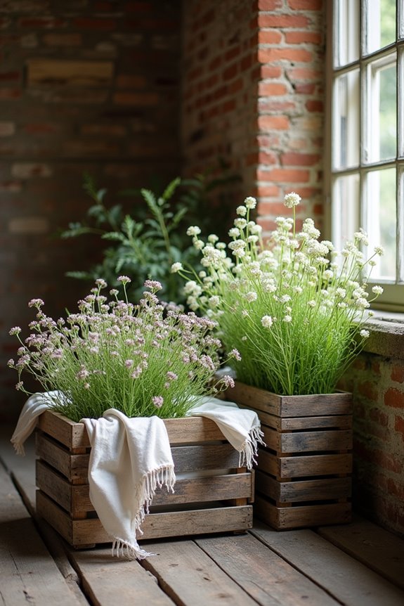 rustic storage wooden boxes