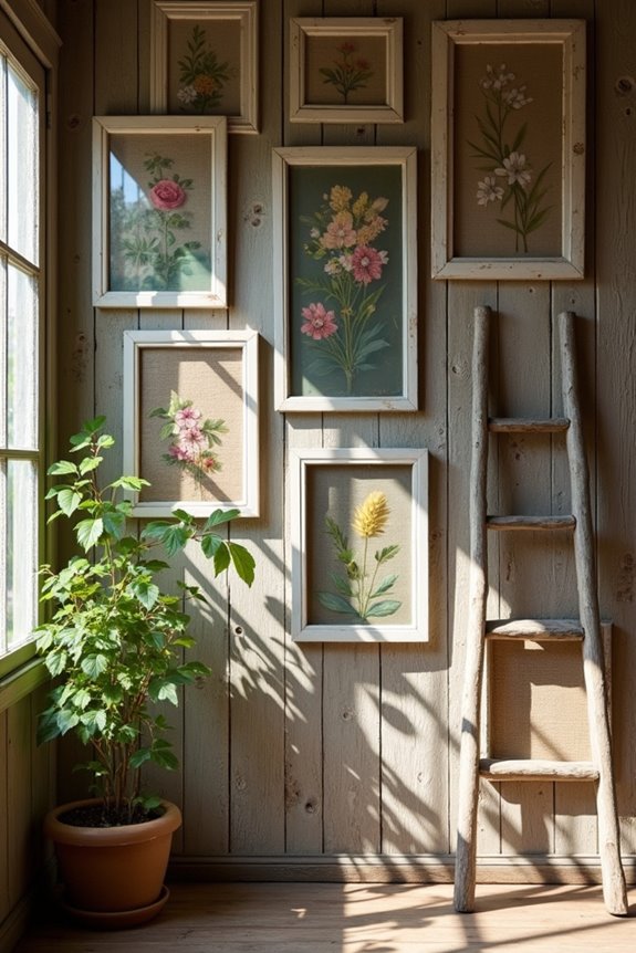 aged wooden window frames