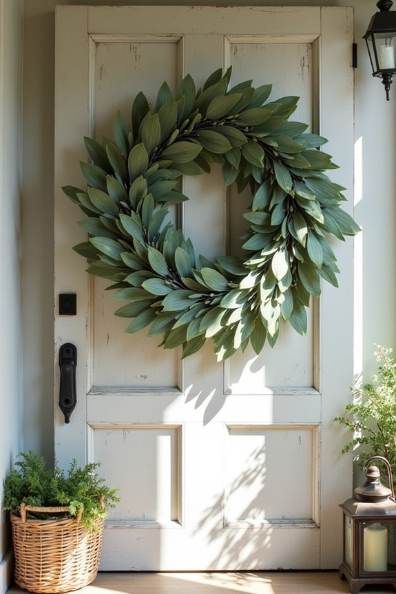 artificial eucalyptus decorative wreath