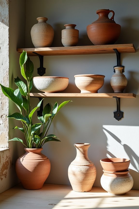 artisan crafted ceramic showcase