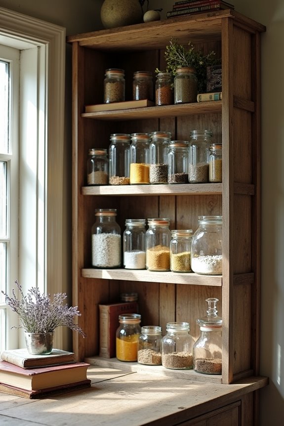 clear jars for storage