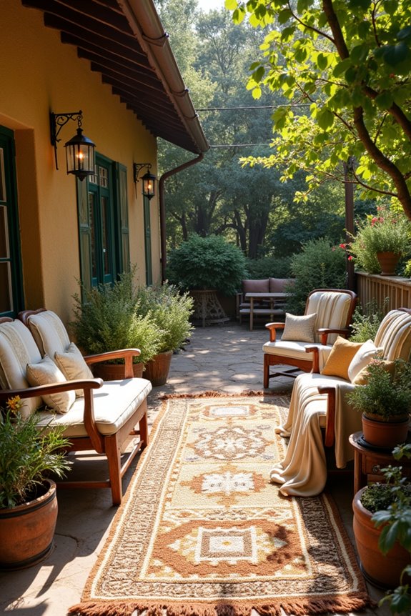 comfortable rugs for outdoors