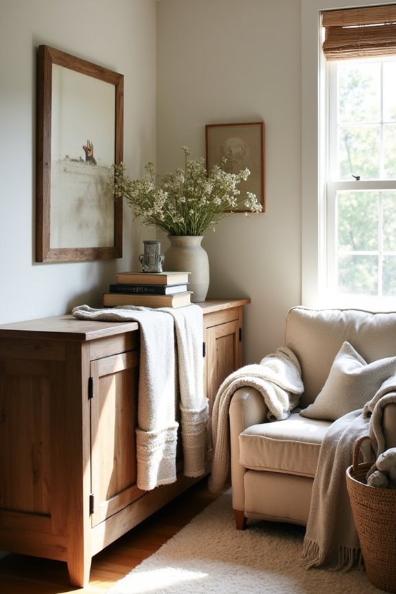 cozy reading nook setup