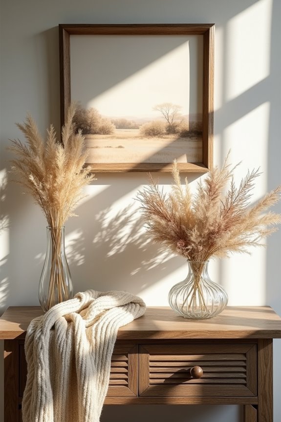 dried flowers enhance decor