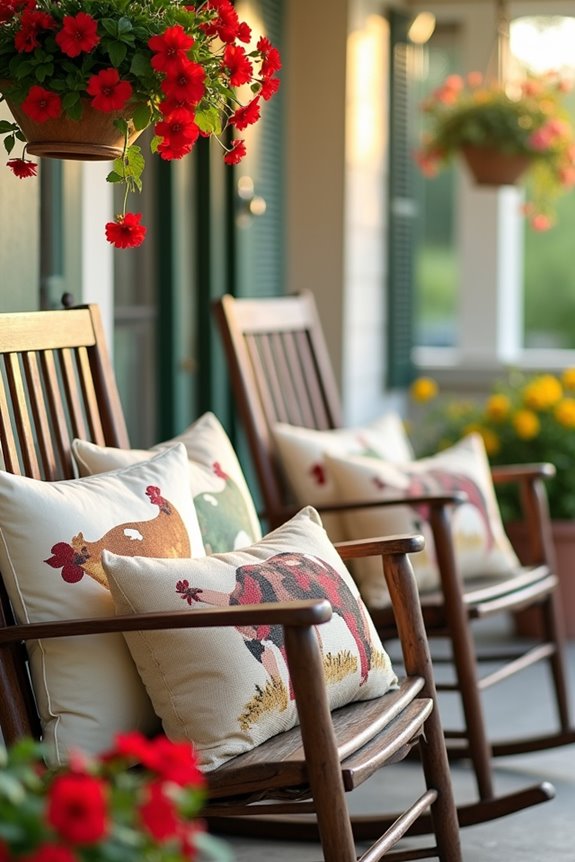 farm themed decorative pillows