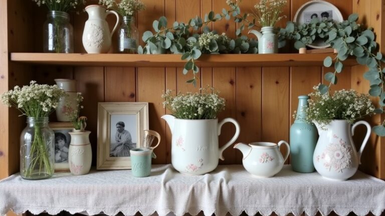 farmhouse shelf decor inspiration