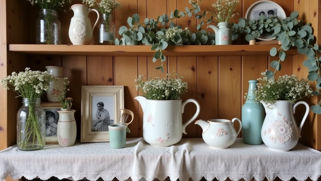 farmhouse shelf decor inspiration