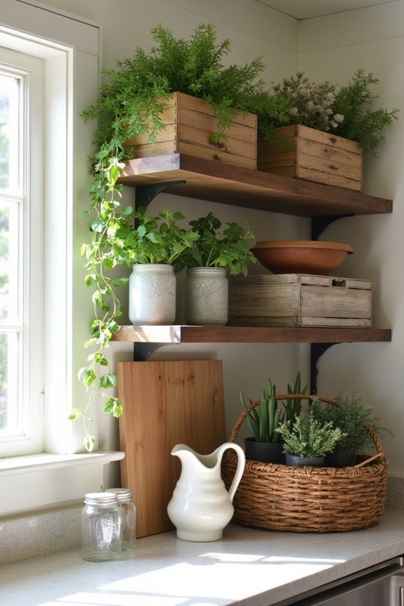 functional open shelving design