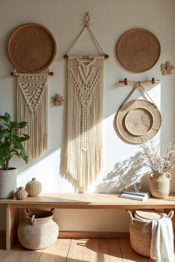 handcrafted textile art decor