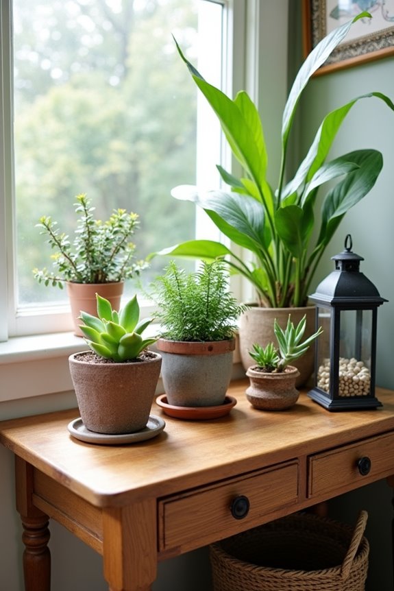 indoor greenery and cacti