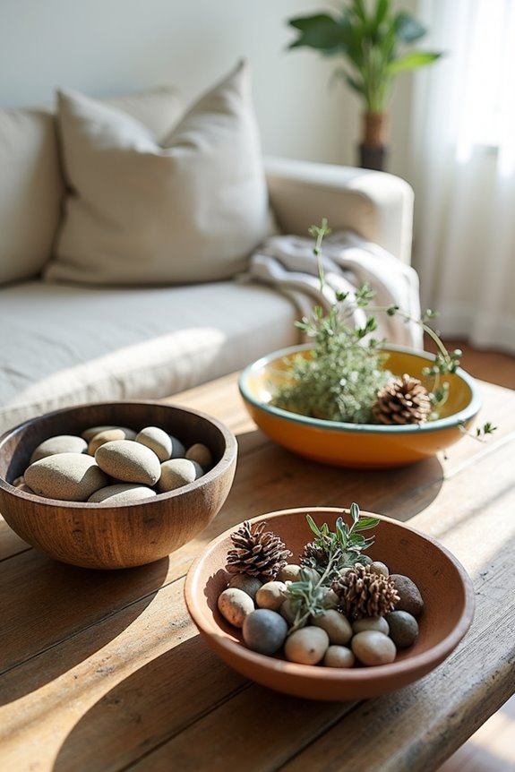 natural element decorative bowls