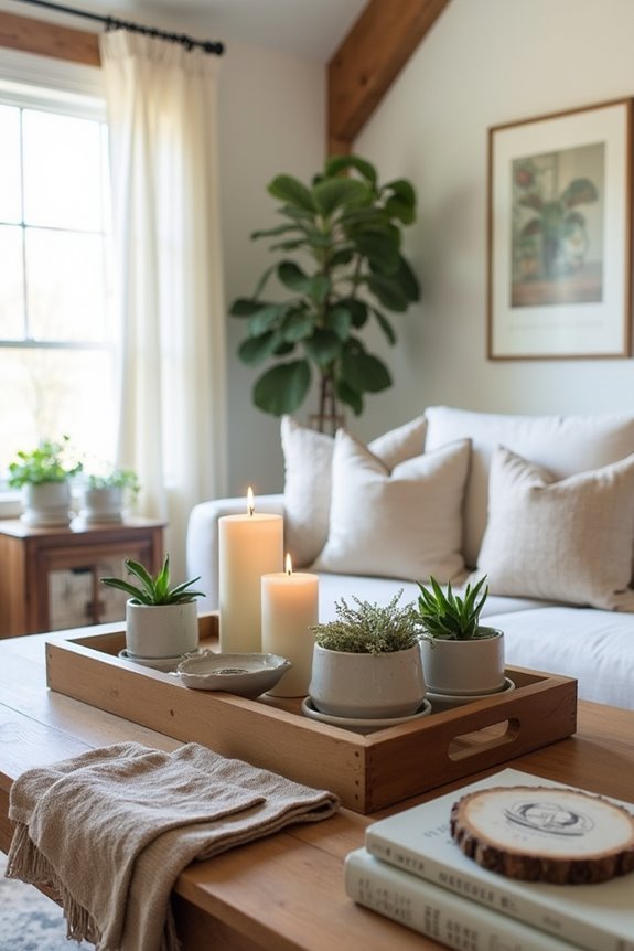 organize with decorative trays