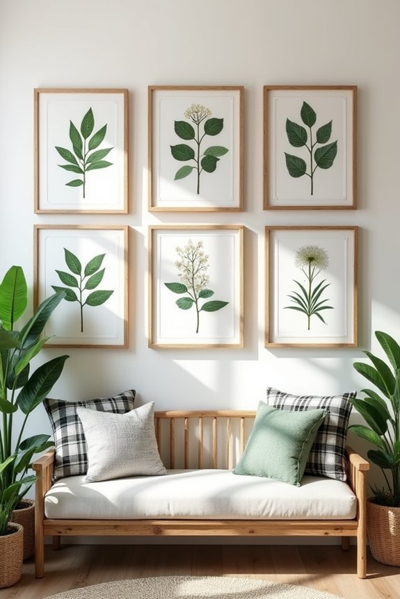 rustic botanical framed prints
