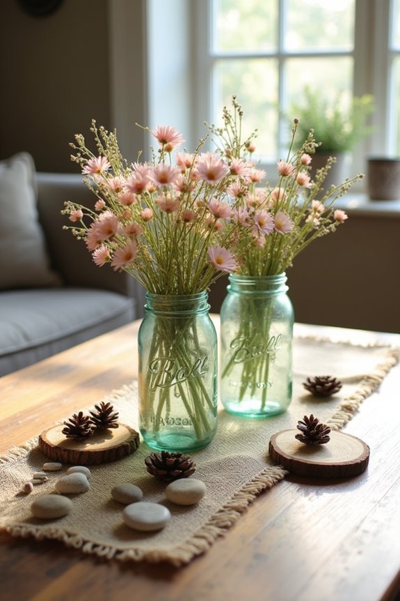 rustic floral arrangement idea