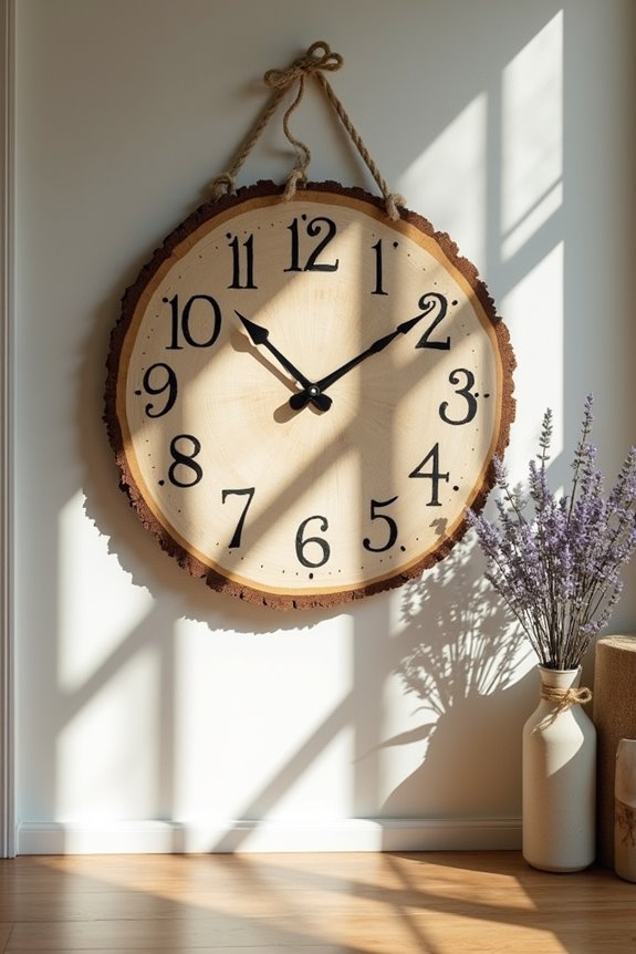 rustic handcrafted wall timepiece