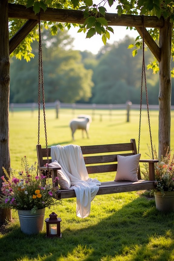 rustic outdoor seating option