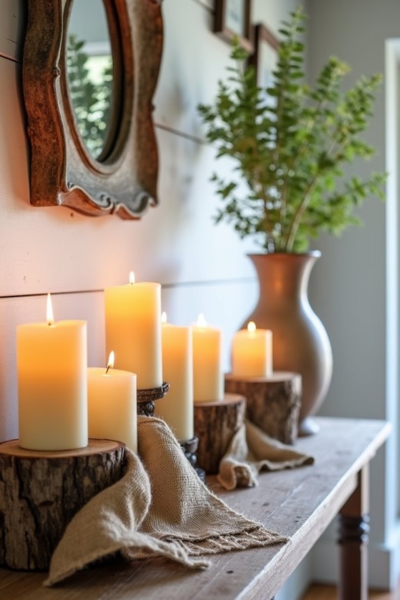 rustic scented candle collection