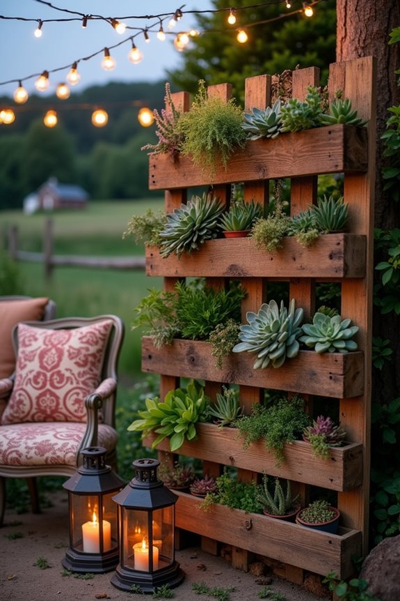 rustic wooden pallet decor