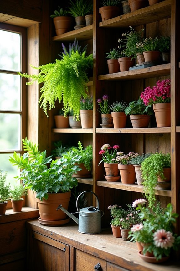 showcase indoor potted plants