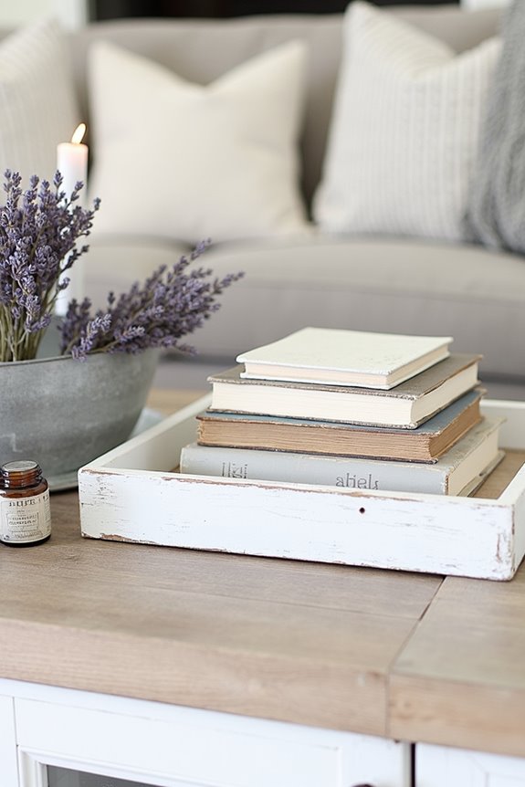 stylishly organize decorative trays