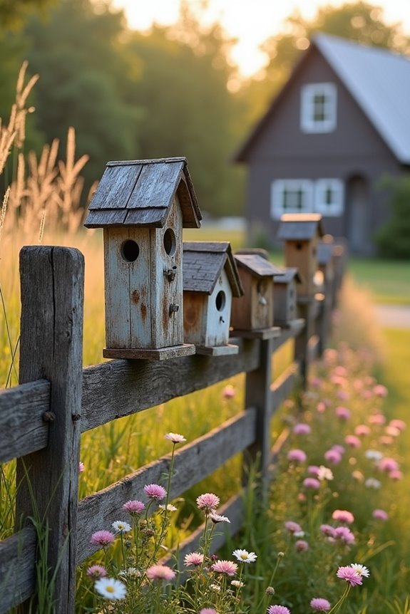traditional wooden bird shelters